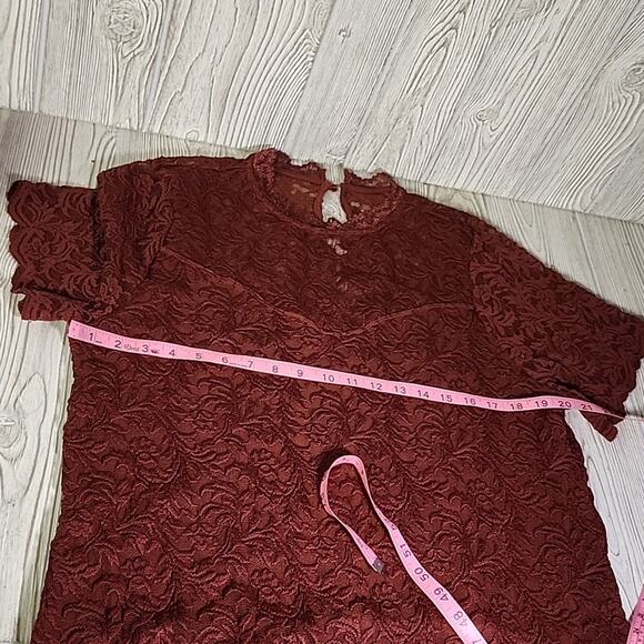 Torrid Brown Lace Short Sleeve Bodysuit Womens Plus Size 3X NWT - Picture 8 of 11